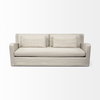 Denly II 92.5W  Beige Slipcover Three Seater Sofa, Sofas & Sectional by Mercana, 92.5" length x 38.25" width x 34.5" height thumbnail 7