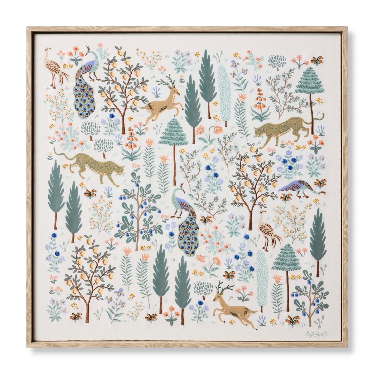 Rifle Paper Co. x Loloi Ivory Menagerie Wall Art, Wall Hanging, 31" length x 31" width View 1