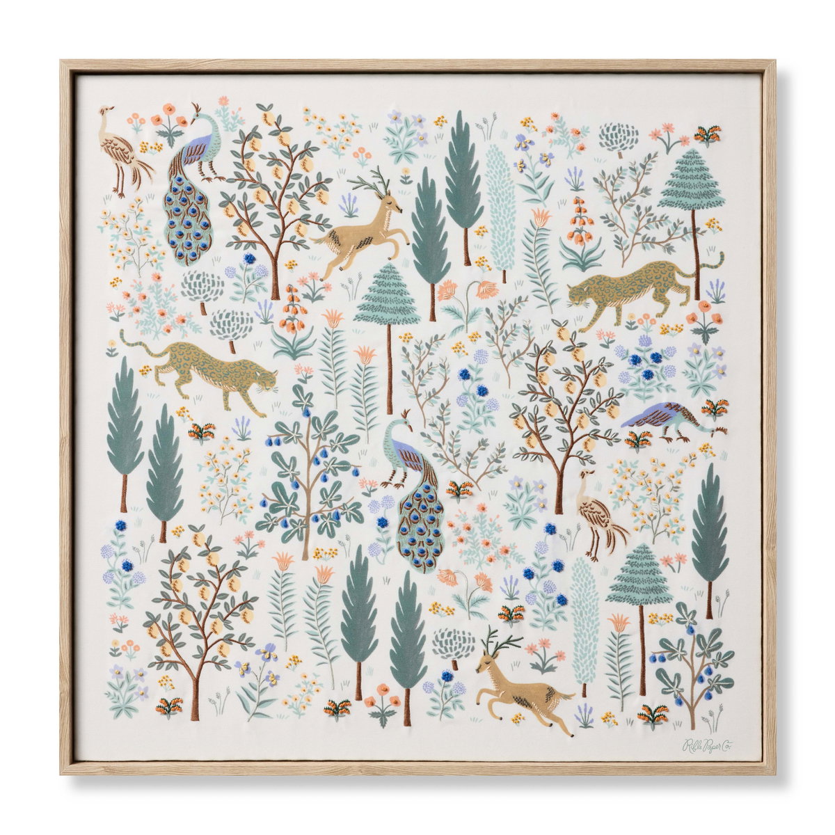 Rifle Paper Co. x Loloi Ivory Menagerie Wall Art, Wall Hanging, 31" length x 31" width View 1
