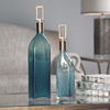 Annabella Teal Glass Bottles, S/2 thumbnail 1