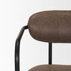 Parker Muted Brown Faux Leather with Black Metal Dining Chair thumbnail 7