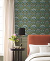 Bramble Green & Gold Wallpaper, by York Wall, 27' length x 2'3" width x 0.02" depth thumbnail 2