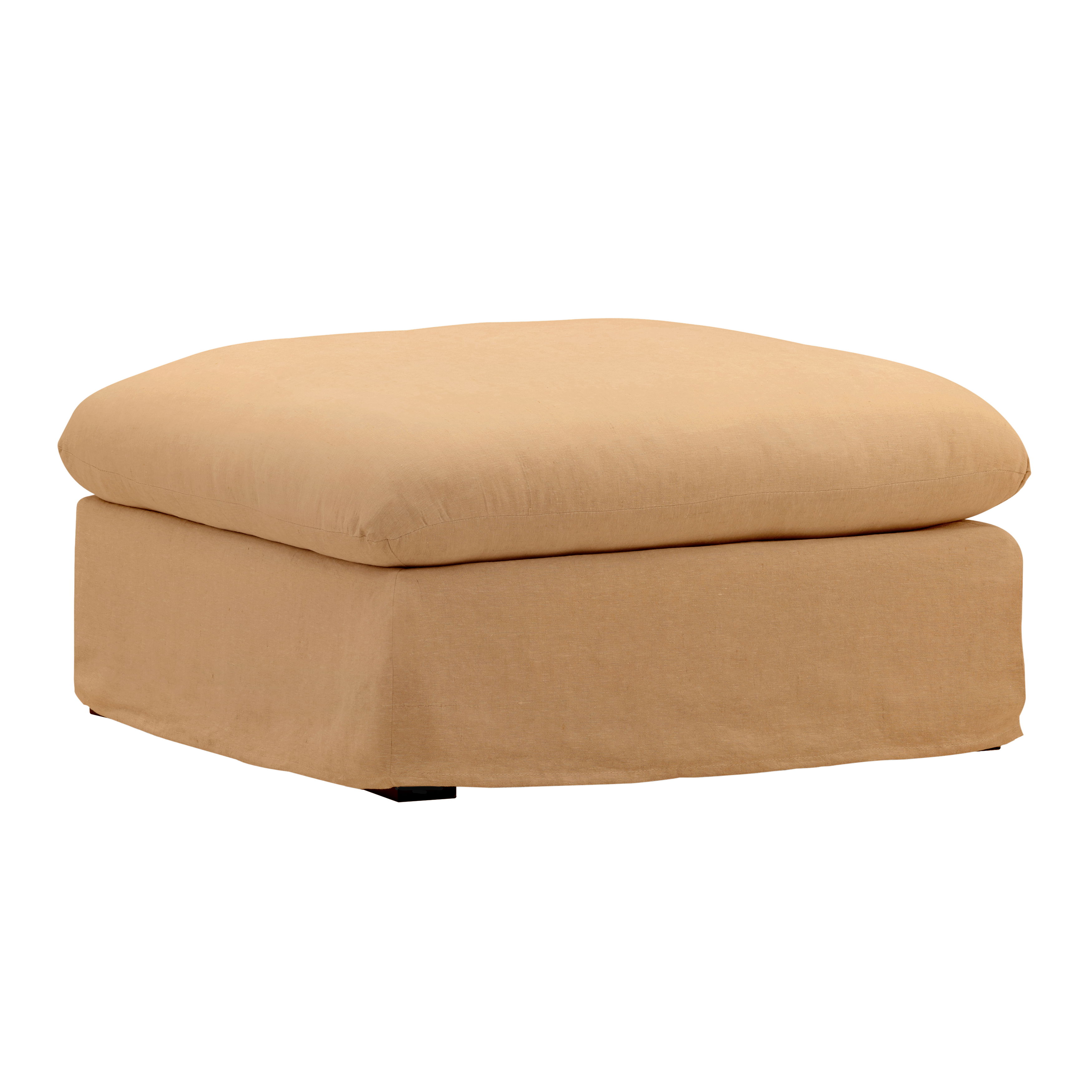 Otis Ottoman Slipcover Wheat large image 