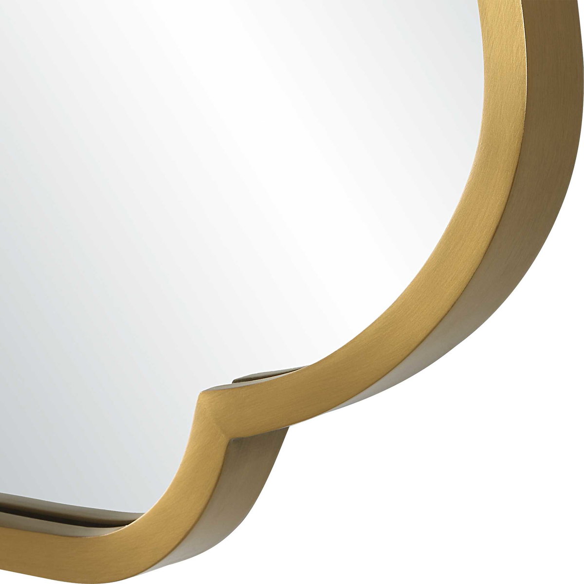 Athena Brushed Brass Mirror, by Uttermost, 2' width x 2'8" height x 1" depth View 6
