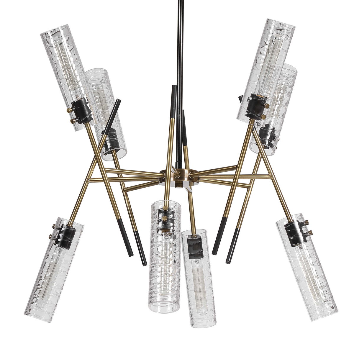 TELESTO, 8 LT. PENDANT, Ceiling Light by Uttermost, 32" width x 27" height x 32" diameter x 32" depth View 3