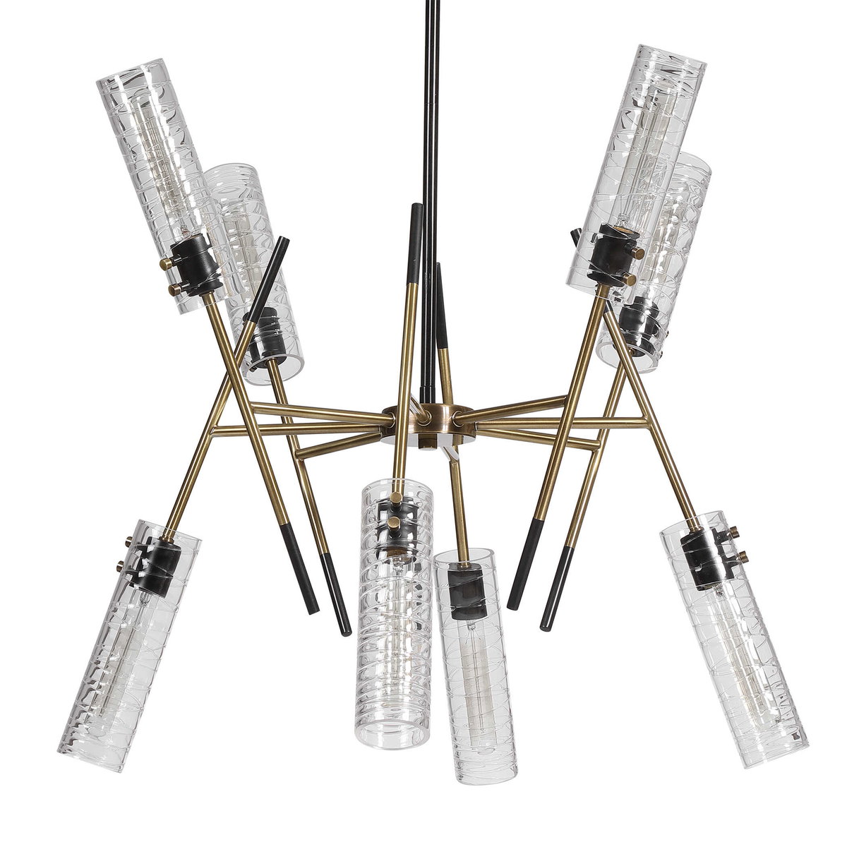 TELESTO, 8 LT. PENDANT, Ceiling Light by Uttermost, 32" width x 27" height x 32" diameter x 32" depth View 3