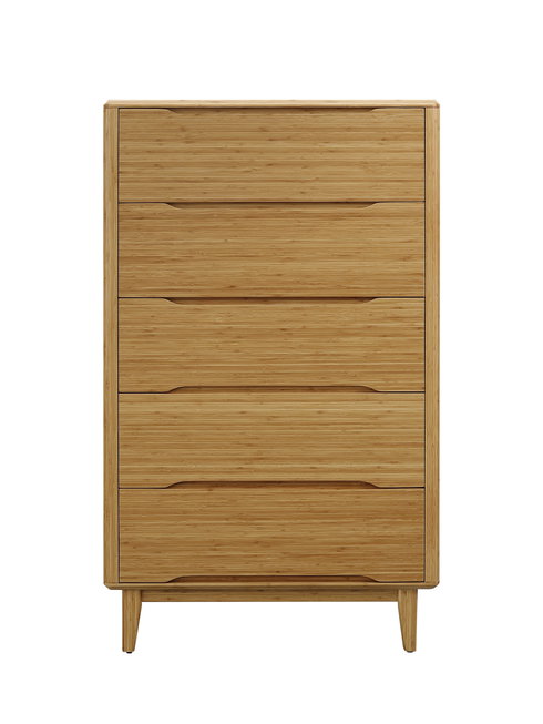 Currant Five Drawer High Chest, Caramelized