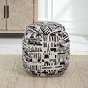 Dialogue Poof Ottoman, by Uttermost, 18" width x 18" height x 18" depth thumbnail 2