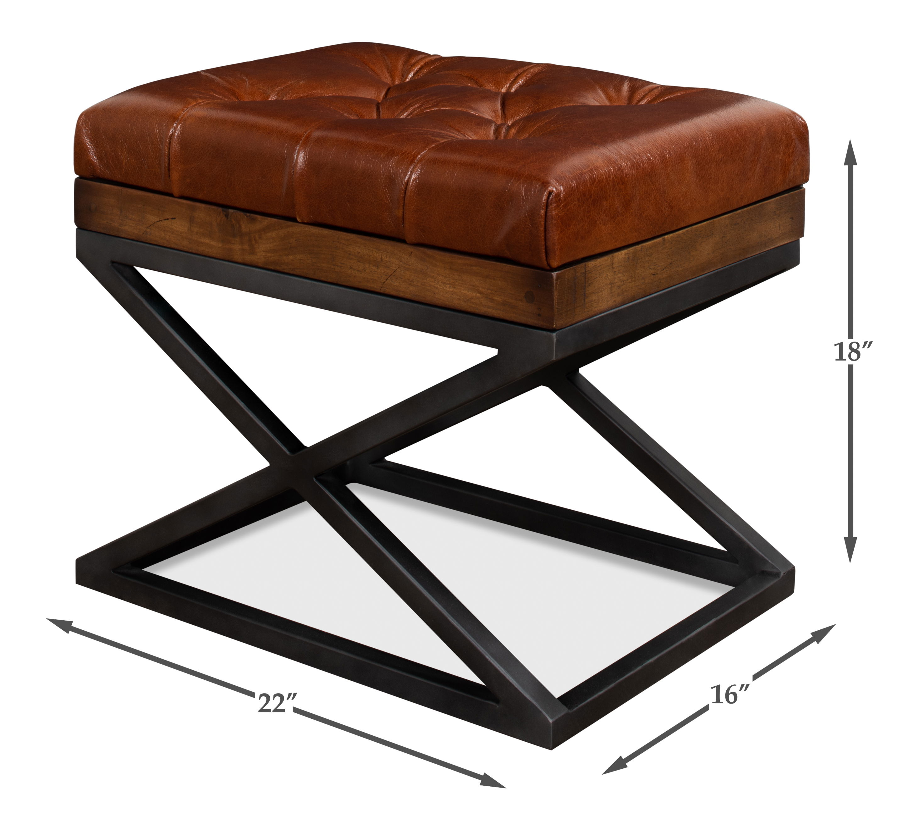 Leather Cushion Bench large image 