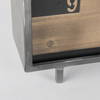 Harvey  Black Metal and Wood Rectangular Table Clock, by Mercana, 12.99" length x 4.53" width x 8.07" height thumbnail 12