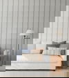 French Linen Stripe Grey Peel & Stick Wallpaper thumbnail 2