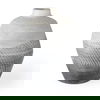 Blume 10H Off-White with Gray Textured Vase, by Mercana, 8.27" length x 8.27" width x 10.24" height thumbnail 1