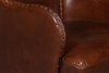 Whitney Distilled Leather Chair Brown, by Sarreid, 2'9" length x 2'2" width x 3'5" height thumbnail 5