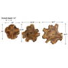 Kalani Teak Wall Art Set/3, Sculptural Wall Art by Uttermost, 20" width x 20" height x 1.2" depth thumbnail 3