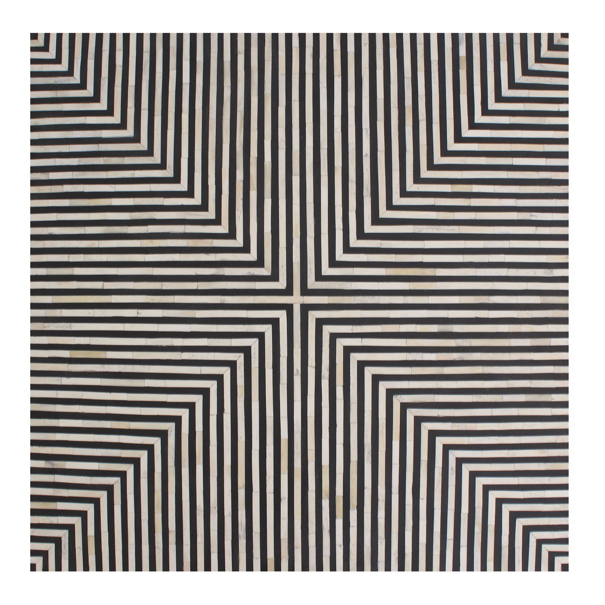 Terning Coffee Table Black And White, by Moe's Home, 40" width x 12" height x 40" depth View 3