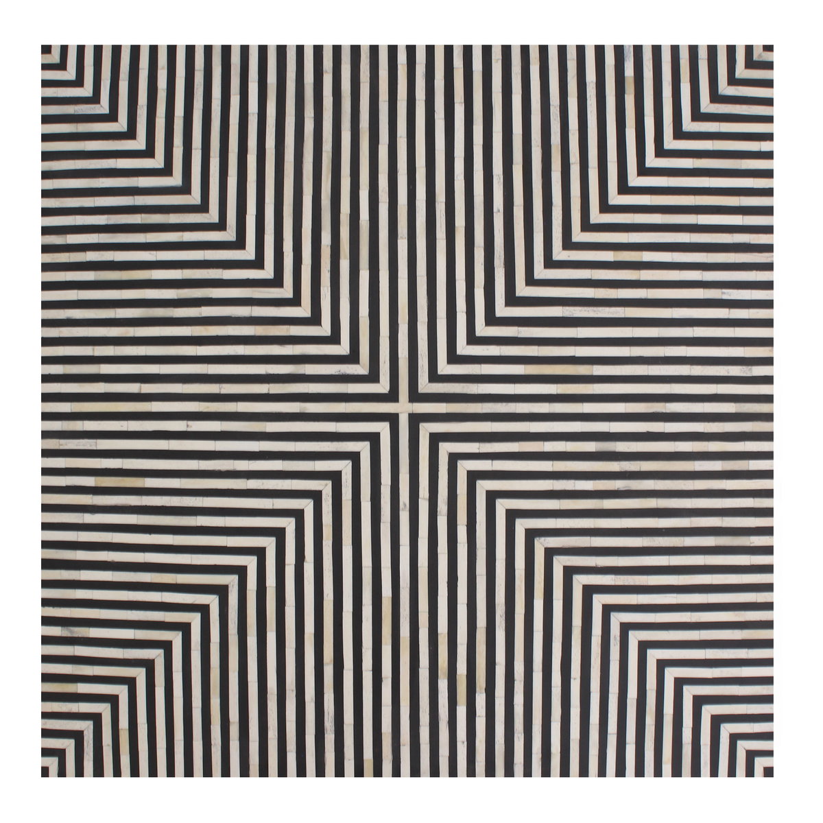 Terning Coffee Table Black And White, by Moe's Home, 40" width x 12" height x 40" depth View 3