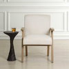 Blakely White Dining Arm Chair, Dining Chair by Uttermost, 25.5" width x 34.5" height x 27" depth thumbnail 2
