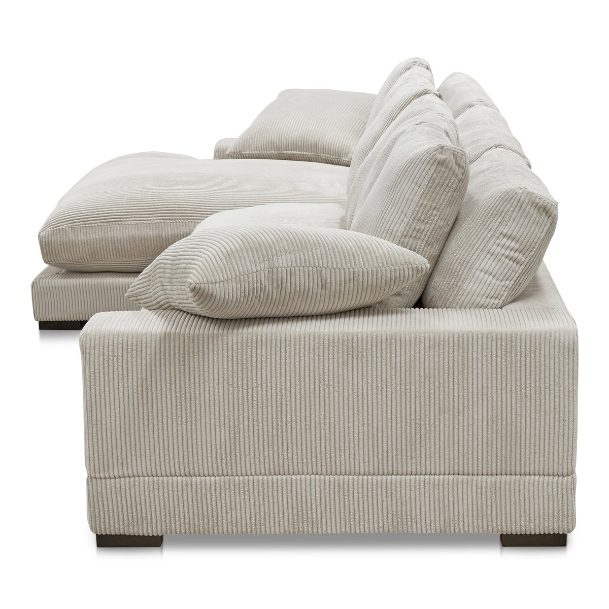 Plunge Large Sectional Cappuccino, Sectional Sofa by Moe's Home, 147.5" width x 34" height x 46" depth View 4