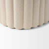Mira Wide Textured Blush Beige Fluted Ceramic Vase thumbnail 7