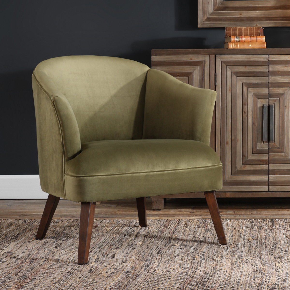 Conroy Olive Accent Chair, by Uttermost, 30" width x 31" height x 31" depth View 2