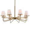 Lassen 8 Light Brass Chandelier, by Uttermost, 36" width x 20.25" height x 36" diameter x 36" depth thumbnail 6