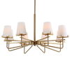 Lassen 8 Light Brass Chandelier thumbnail 5