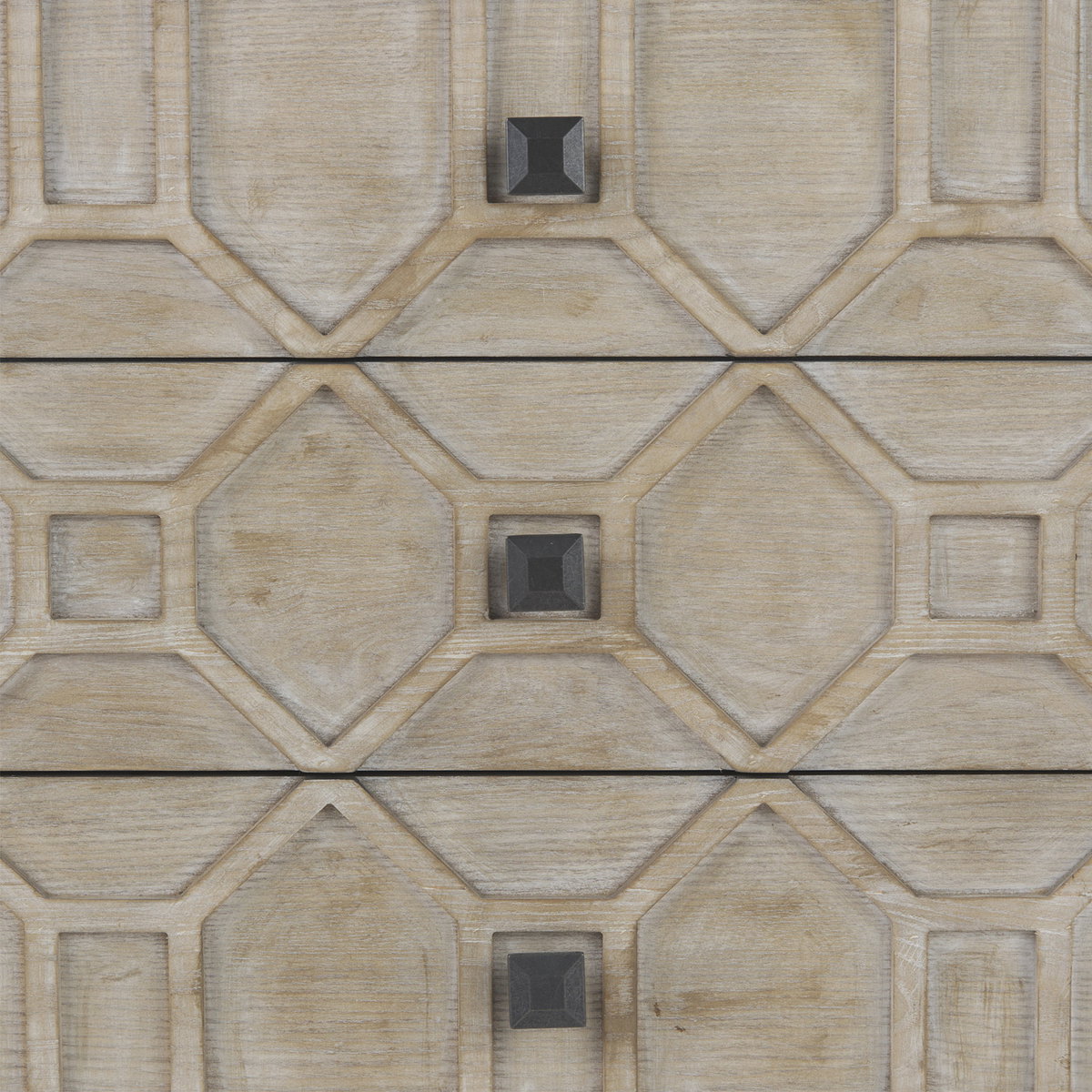 Genevieve II Light Brown Fir Veneer 9 Drawer Sideboard, Sideboards & Buffet by Mercana, 70.08" length x 15.75" width x 30.91" height View 8