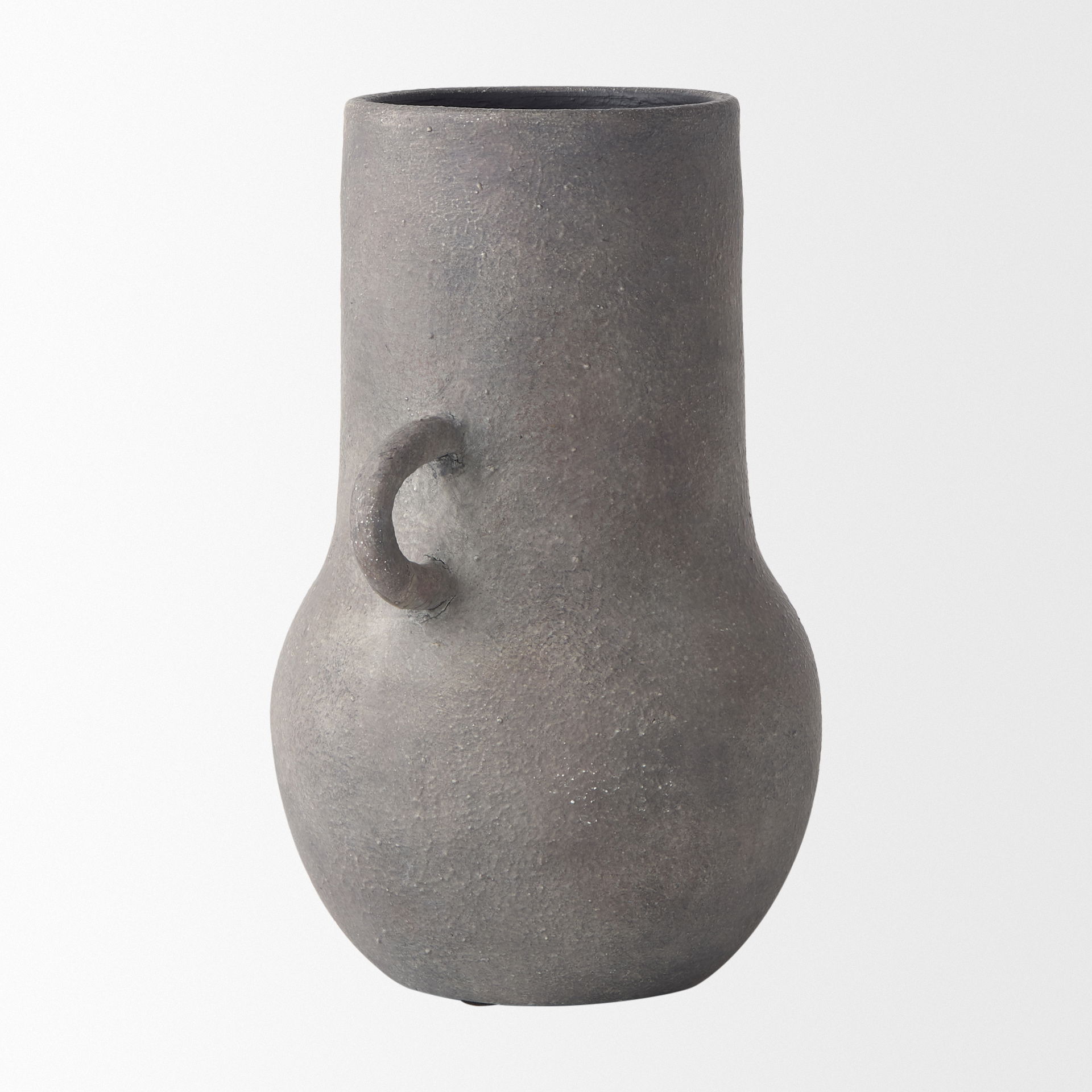 Armani 10.4H Brown-Gray Double Ear Ceramic Vase large image 
