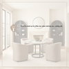 Tanner 48' Round Pedestal Dining Table | Modern | White Marble & Black Metal | Seats 4, by Mercana, 48" length x 48" width x 30" height thumbnail 4