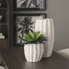 Velia Tall Seashell Sculptural Cream Glazed Ceramic Vase thumbnail 2