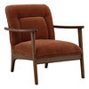Talesa Occasional Chair Rust, Accent Chair by Dovetail, 28.25" width x 32.25" height x 33.25" depth thumbnail 1