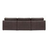 Thurlow Modular Sofa Espresso Brown Leather, Sectional Sofa by Moe's Home, 124.2" width x 33" height x 39" depth thumbnail 4