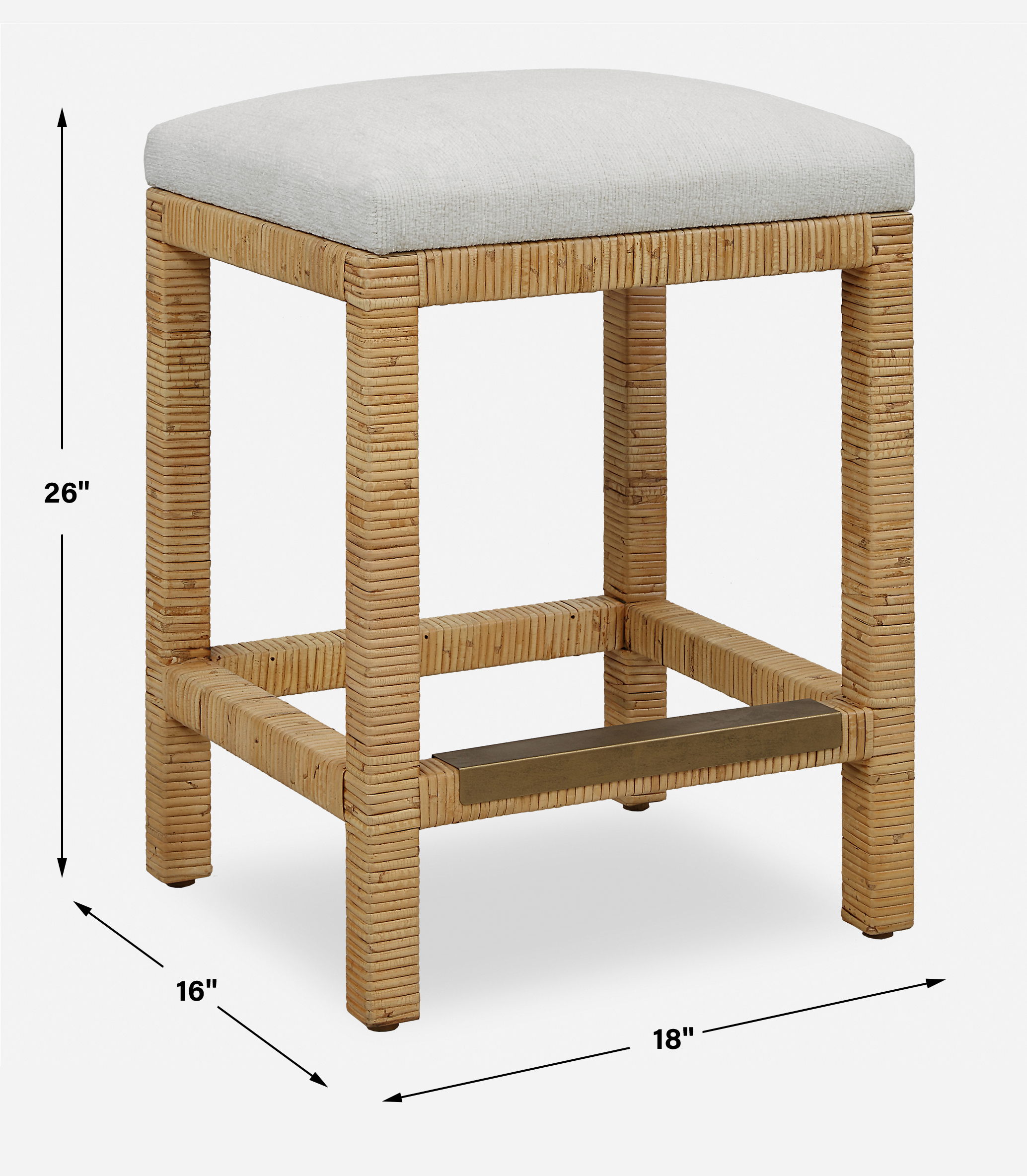 Muriel Rattan Counter Stool large image 