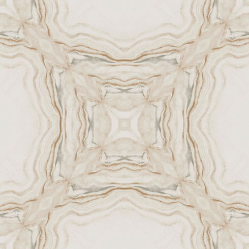 Stone Kaleidoscope Cream & Charcoal Metallic Wallpaper