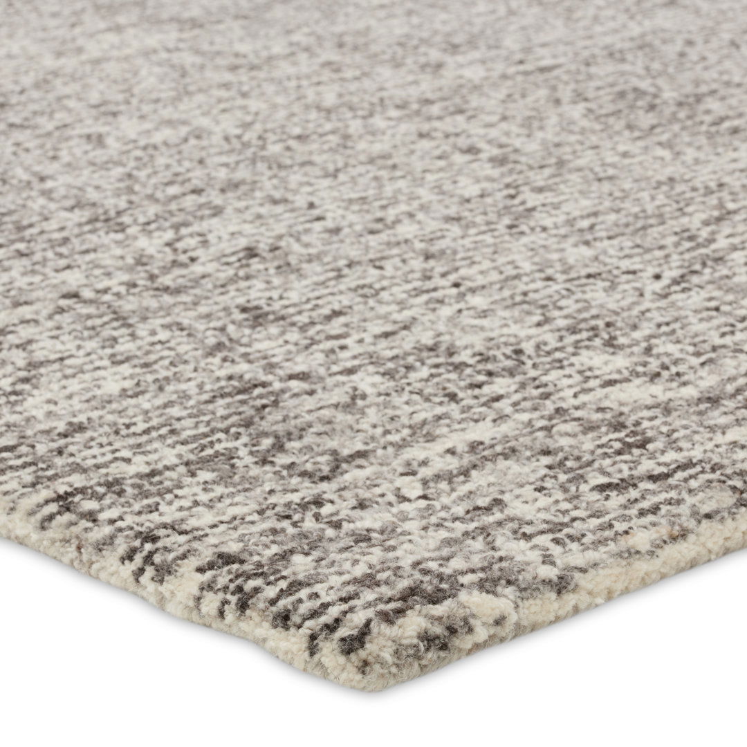 Britta Living Oland Handmade Solid Gray/Cream Area Rug large image 