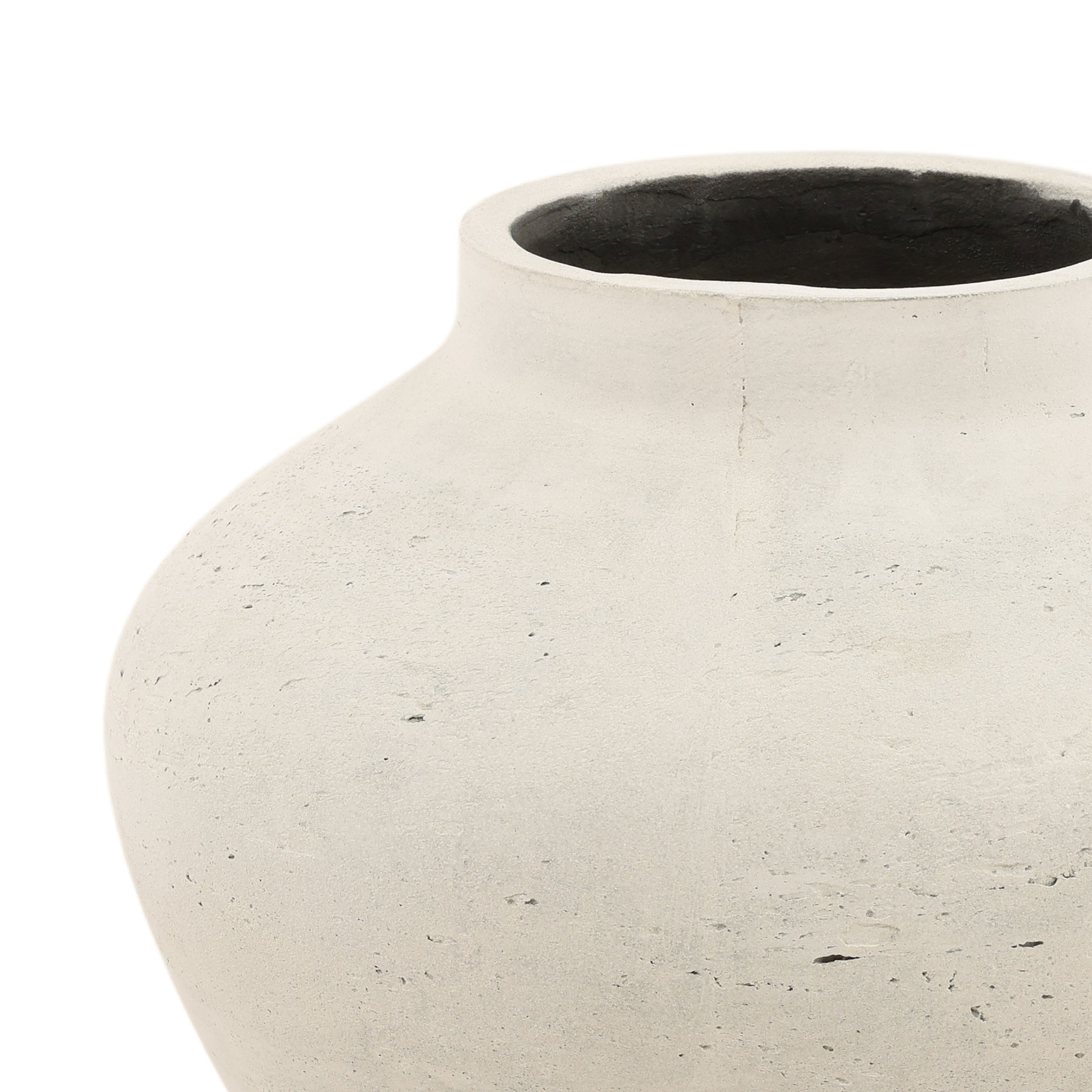 Jocasta Vase Antique White Large, Decor by Dovetail, 12.2" width x 10" height x 12.2" diameter x 12.2" depth View 2