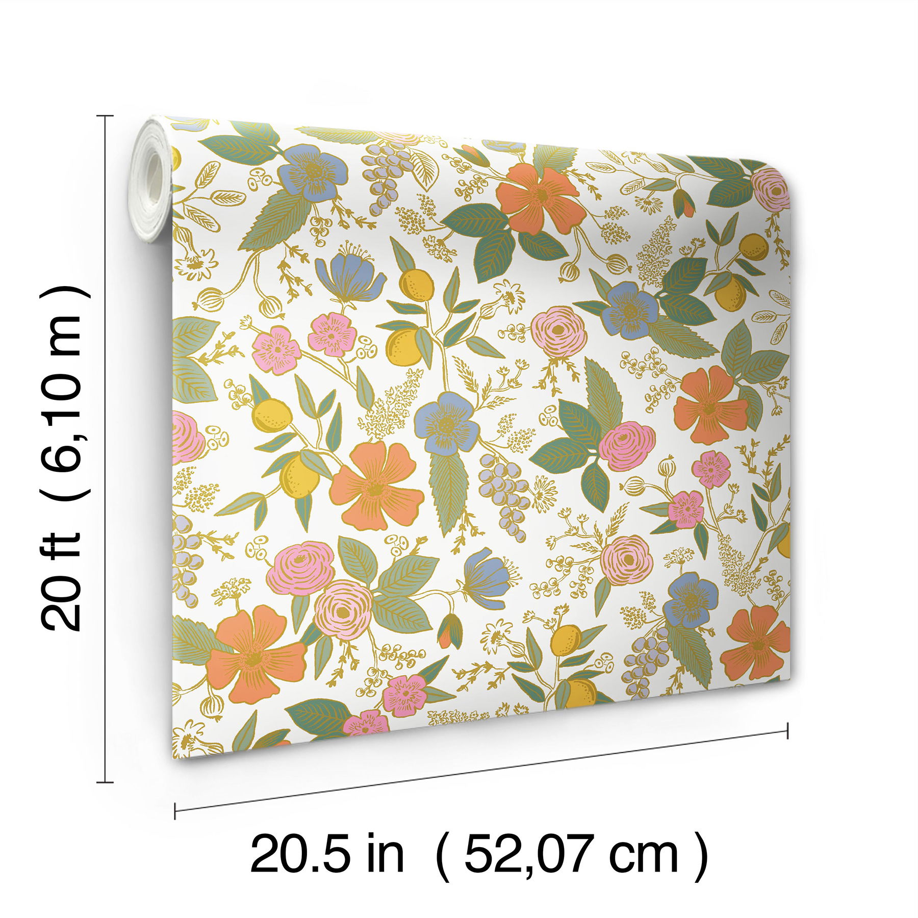 Colette Rose Multicolor Peel & Stick Wallpaper large image 