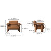 Marcello Lounge Chair Tan, Accent Chair by Moe's Home, 40.2" width x 29.9" height x 32.5" depth thumbnail 7