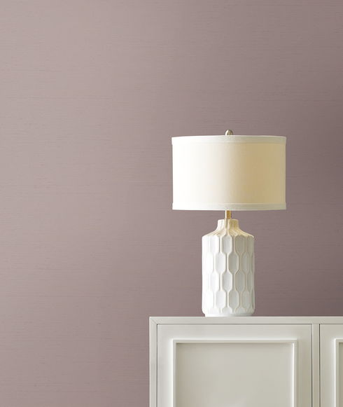 Maguey Sisal Mauve Wallpaper