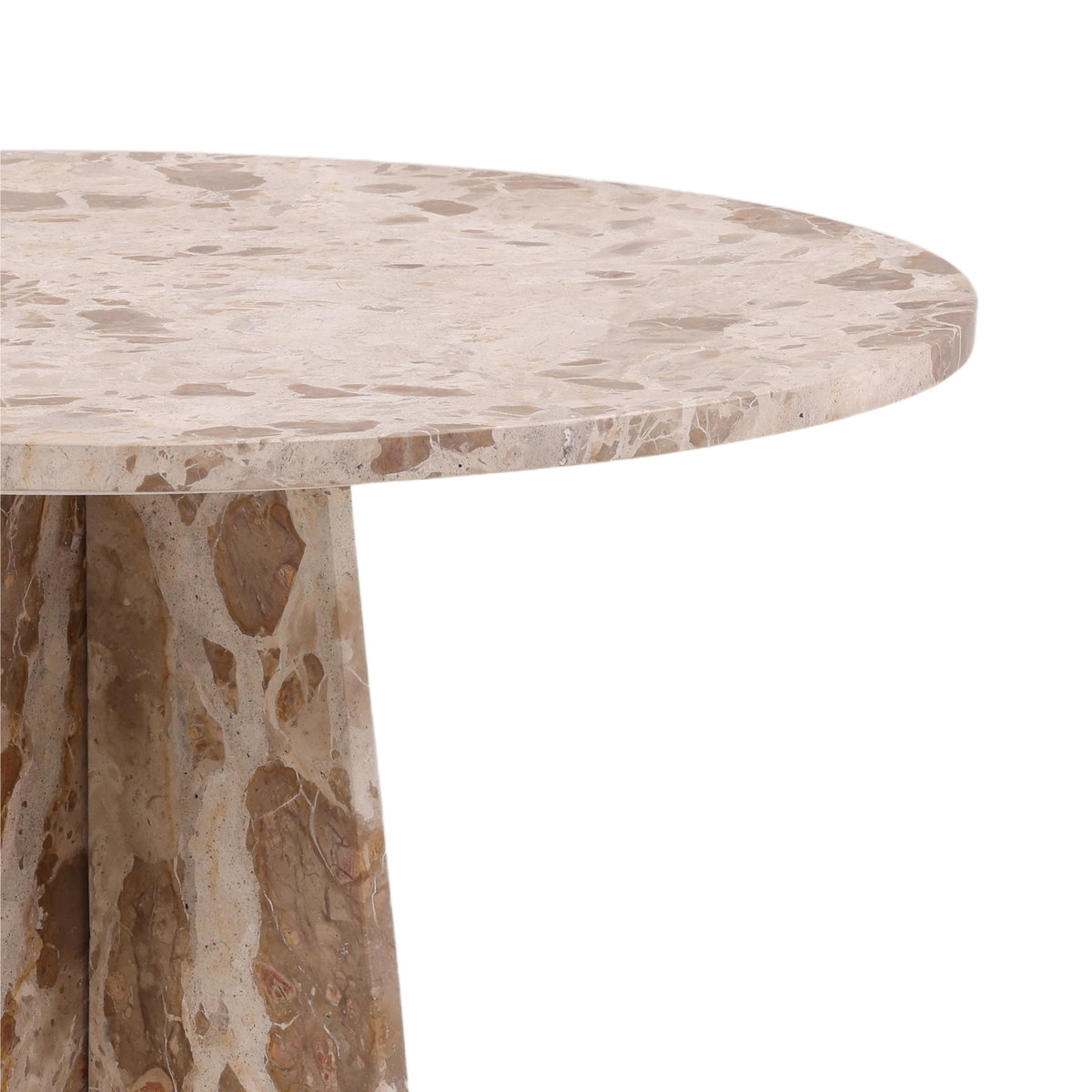 Caldwell Bistro Table Beige, Dining Table by Dovetail, 30" width x 30" height x 30" depth View 4