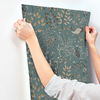 Aspen Teal & Brown Wallpaper, by York Wall, 27' length x 2'3" width x 0.02" depth thumbnail 7