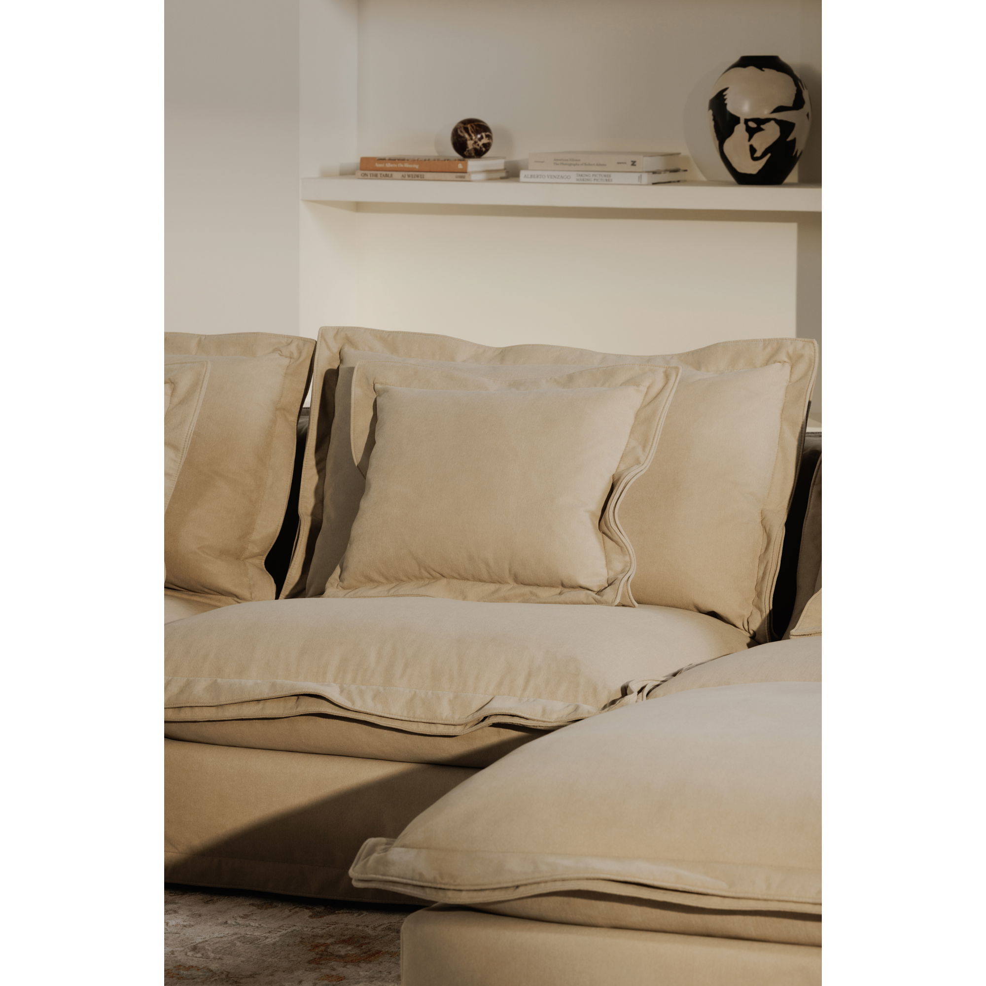 Olivia Slipper Chair Sand large image 