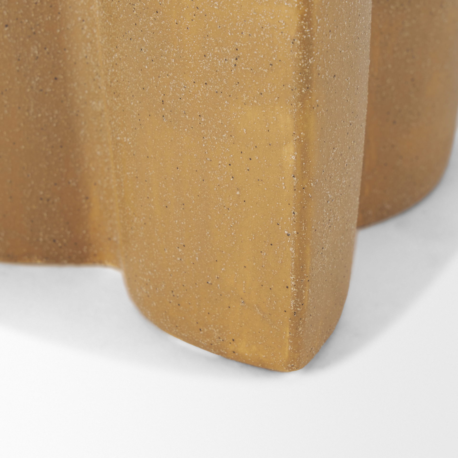 Vania Small Off White with Tan Textured Ceramic Vase, by Mercana, 7.22" length x 7.28" width x 13.5" height View 11