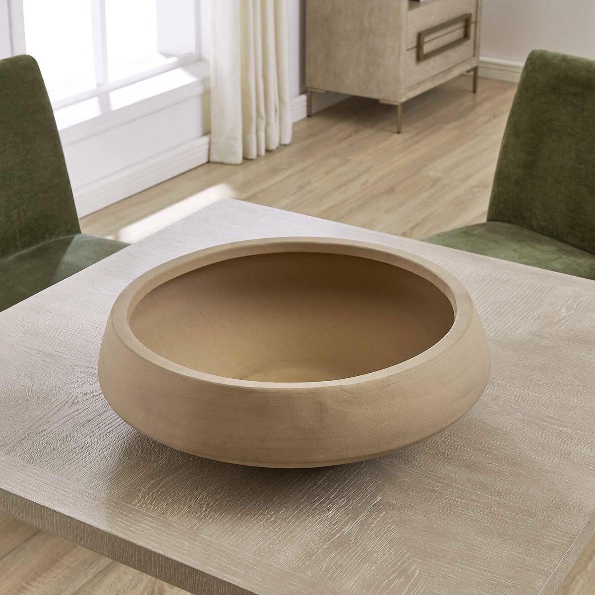 Sienna Scape Indoor-Outdoor Bowl, Decorative Tray by Uttermost, 20" width x 6.75" height x 20" depth View 4