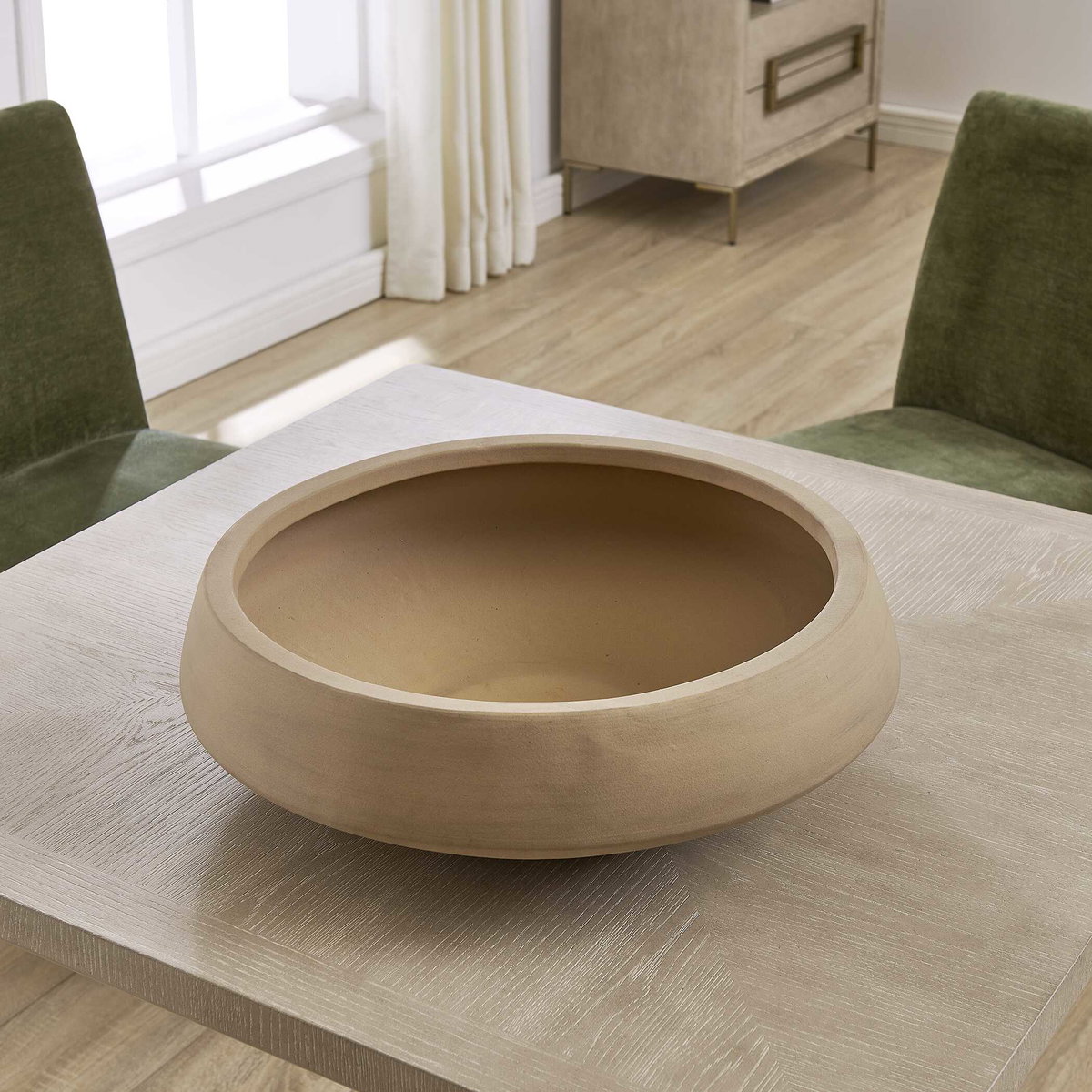 Sienna Scape Indoor-Outdoor Bowl, Decorative Tray by Uttermost, 20" width x 6.75" height x 20" depth View 4