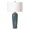Maira Blue Ceramic Table Lamp thumbnail 0