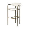 Parker 30' Seat Height Cream Fabric Seat Gold Metal Bar Stool thumbnail 0