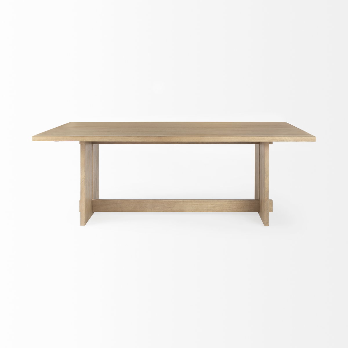 Aida 84'L x 42'W Rectangular Dining Table | Modern | Light Brown Wood | Seats 8, by Mercana, 84" length x 42" width x 30" height View 5