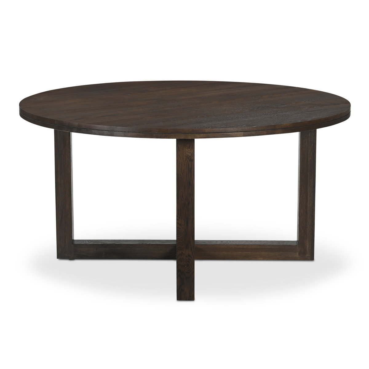 Joel Dining Table Dark Brown, by Moe's Home, 60" width x 30" height x 60" depth View 4