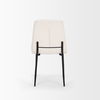 Eve Dining Chair with Cream Boucle Fabric & Matte Black Metal, by Mercana, 24.5" length x 19.5" width x 33.5" height thumbnail 6